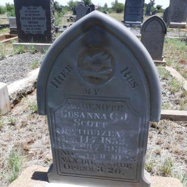 SCOTT Susanna C.J. nee OOSTHUIZEN 1852-1938