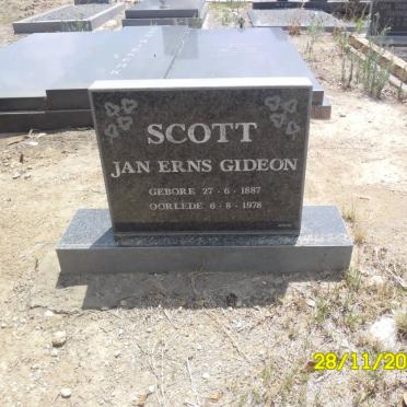 SCOTT Jan Erns Gideon 1887-1978