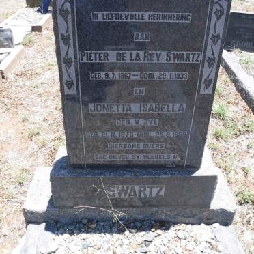 SWARTZ Pieter, de la Rey 1867-1933 &amp; Jonetta Isabella VAN ZYL 1870-1959