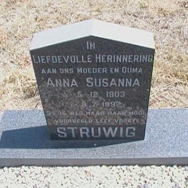 STRUWIG Anna Susanna 1903-1992