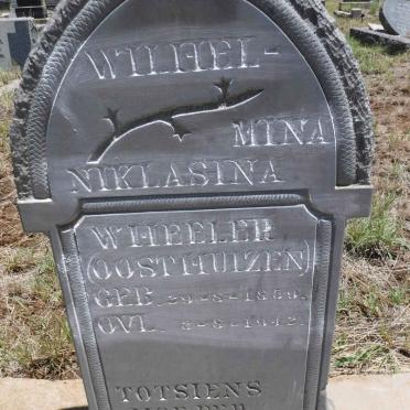 WHEELER Wilhelmina Niklasina nee OOSTHUIZEN 1859-1942