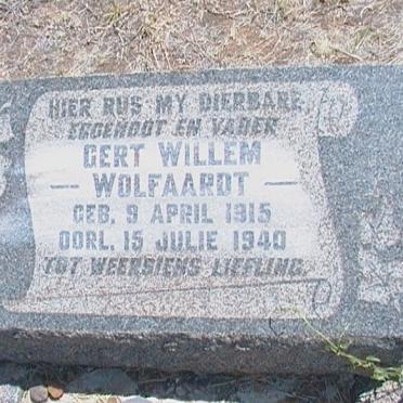 WOLFAARDT Gert Willem 1915-1940