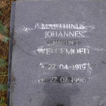 WELGEMOED Marthinus Johannes 1919-1996