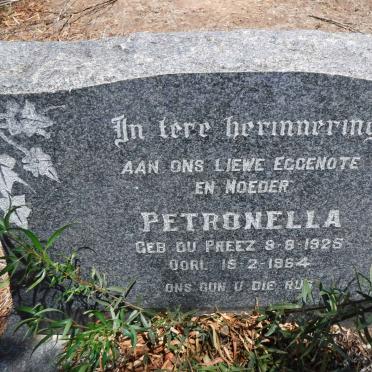 ? Petronella nee DU PREEZ 1925-1964