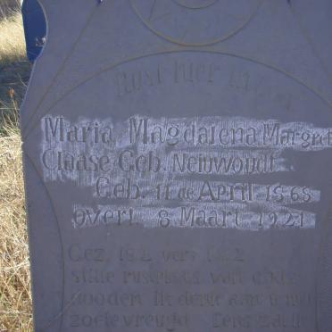 CLAASE Maria Magdalena Margaretha nee NIEWOUDT 1868-1921