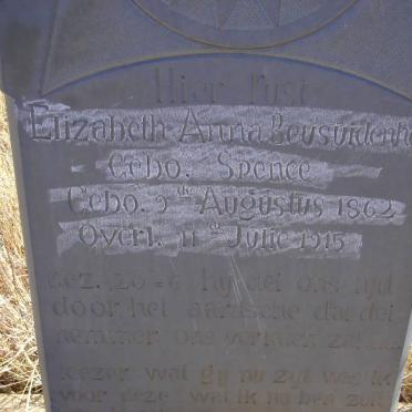 BEUSUIDENHOUT Elizabeth Anna nee SPENCE 1862-1915