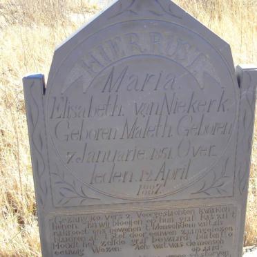 NIEKERK Maria Elisabeth, van nee MALETH 1851-1887