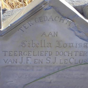 CLUS Sibella Louisa, le 1903-1904