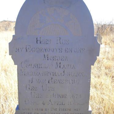 RENSBURG Cornelia Maria Margaretha Johanna, Jansen van nee UYS 1876-1941