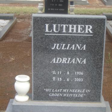 LUTHER Juliana Adriana 1906-2003