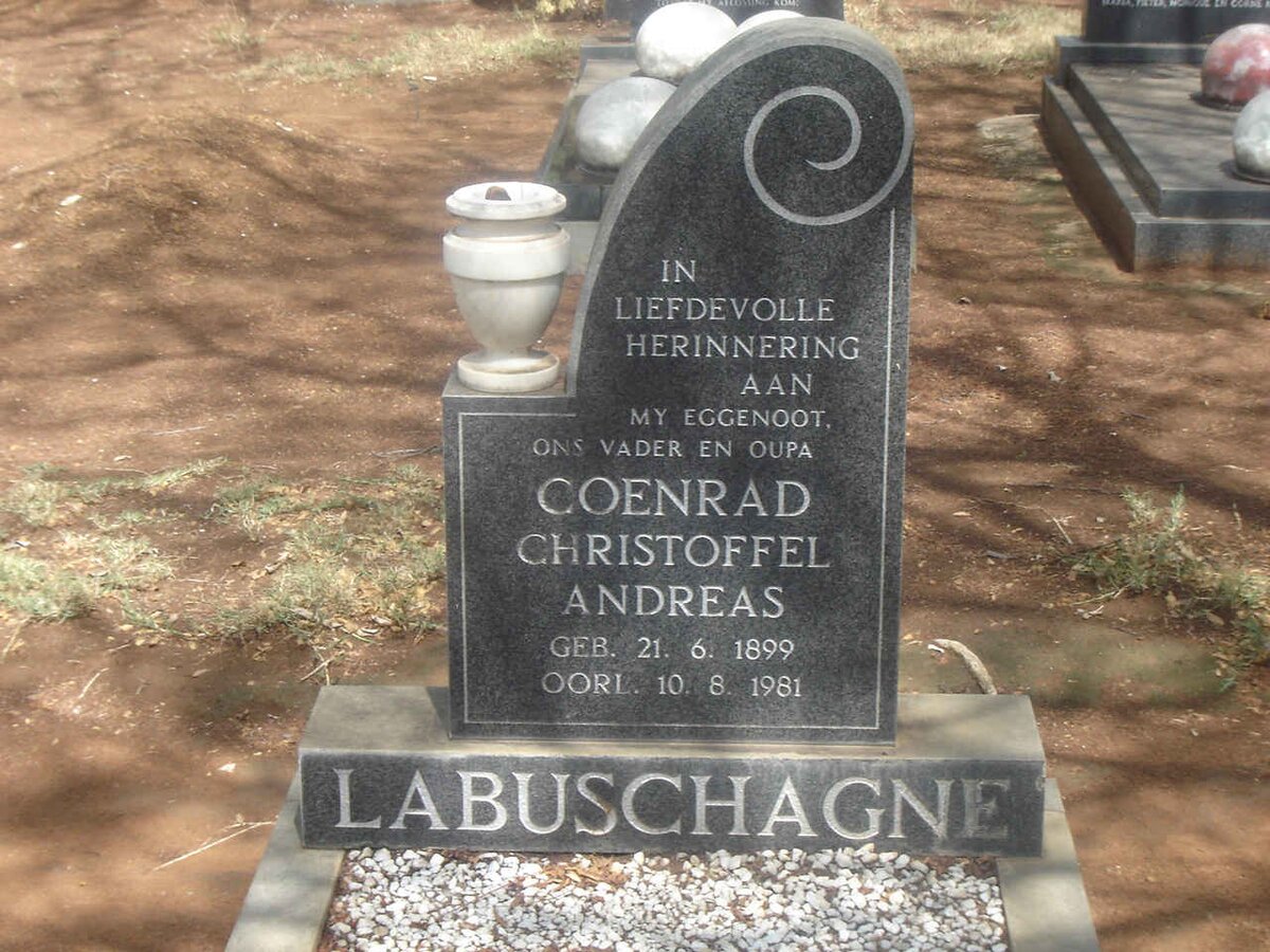 LABUSCHAGNE Coenrad Christoffel Andreas 1899-1981