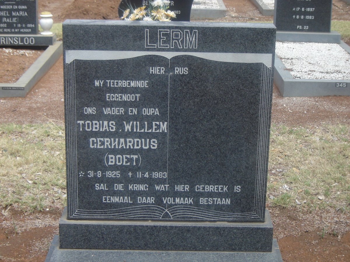 LERM Tobias Willem Gerhardus 1925-1983