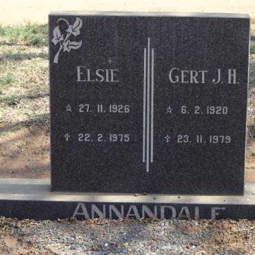 ANNANDALE Gert J.H. 1920-1979 & Elsie 1926-1975