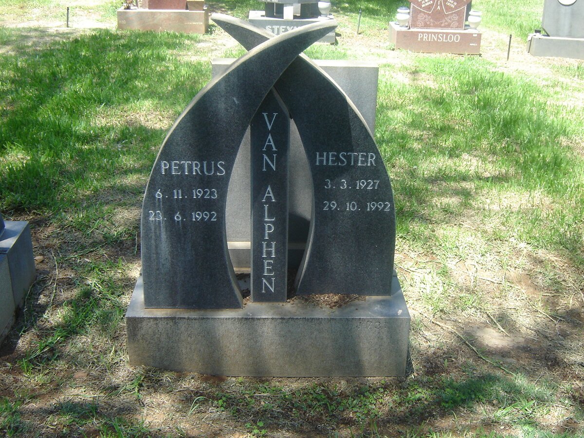 ALPHEN Petrus, van 1923-1992 &amp; Hester 1927-1992