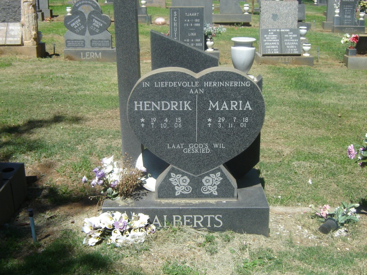 ALBERTS Hendrik 1915-2006 &amp; Maria 1918-2001