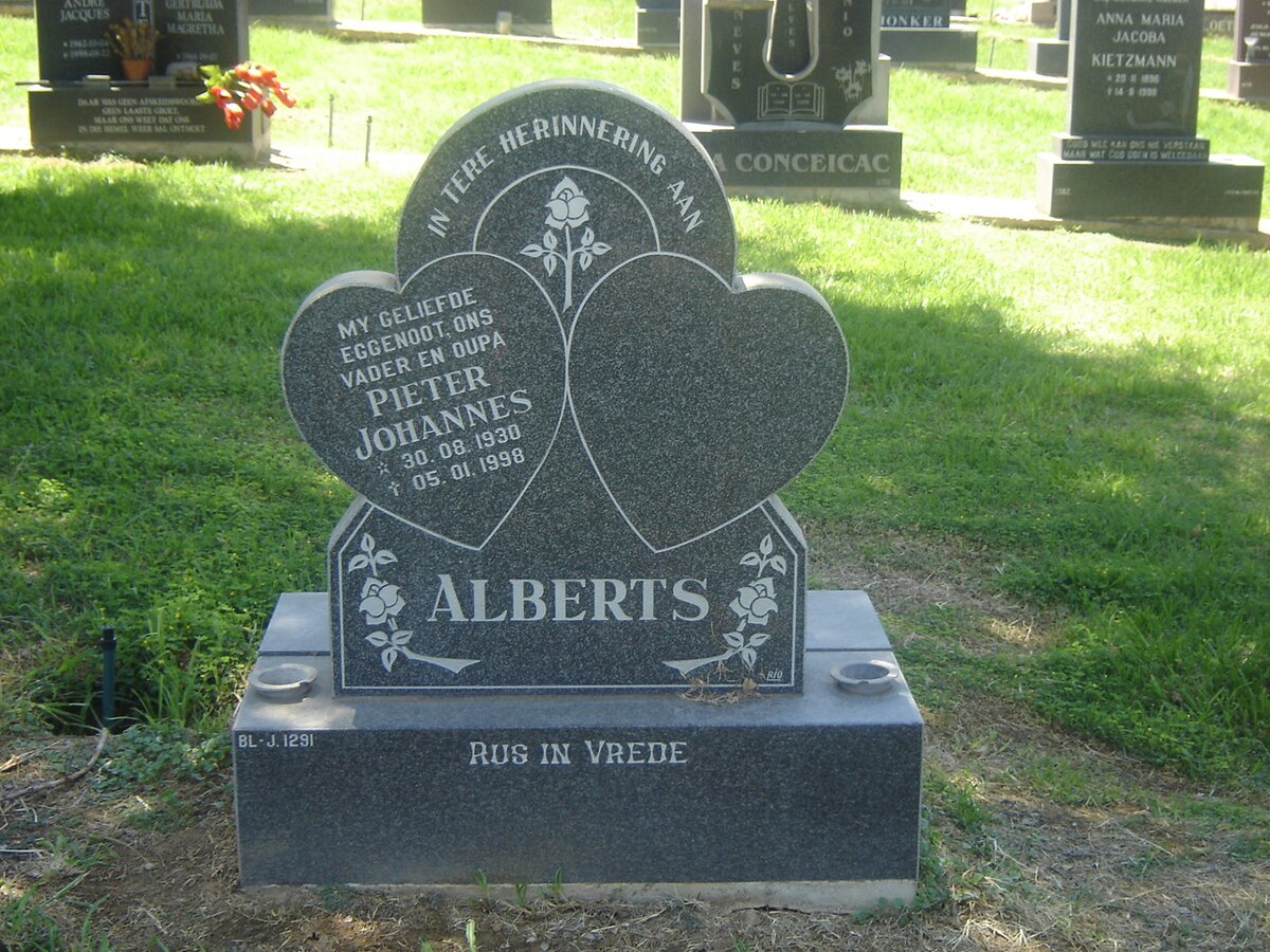 ALBERTS Pieter Johannes 1930-1998
