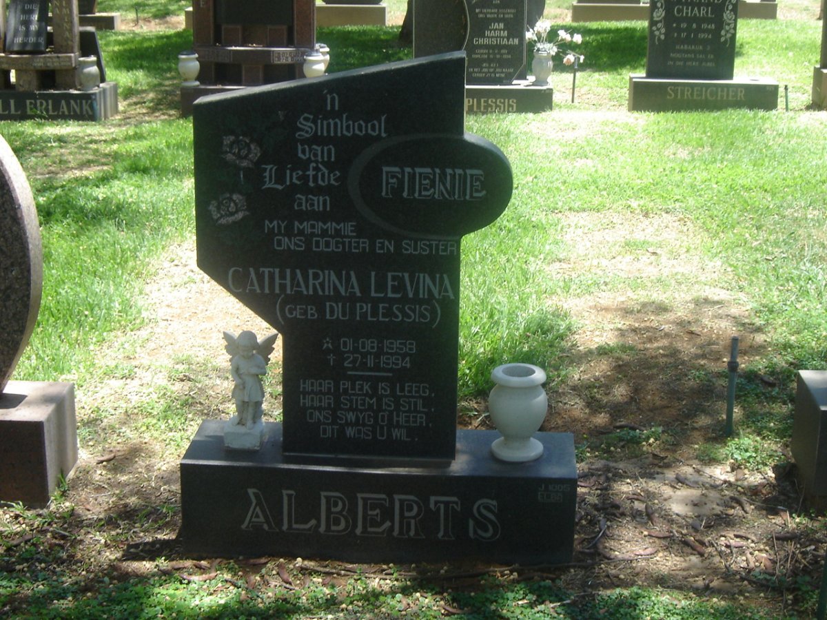 ALBERTS Catharina Levina nee DU PLESSIS 1958-1994