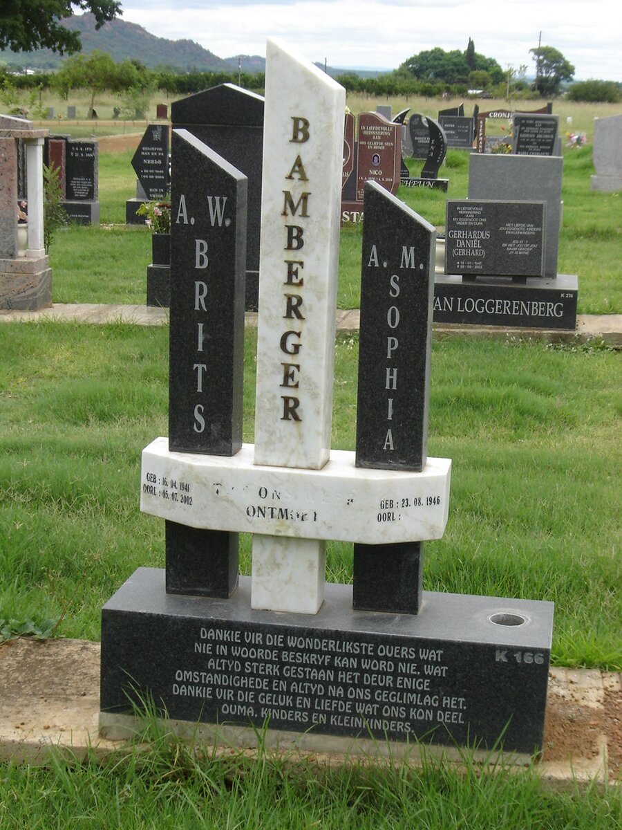 BAMBERGER A.W. 1941-2002 &amp; A.M. 1946-