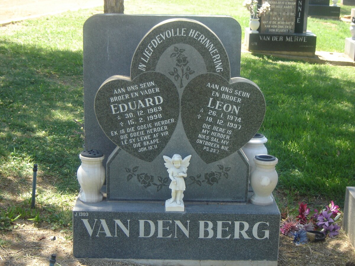 BERG Eduard, van den 1969-1998 :: VAN DEN BERG Leon 1974-1997