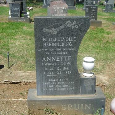 BRUIN Annette, de nee LOUW 1941-1989