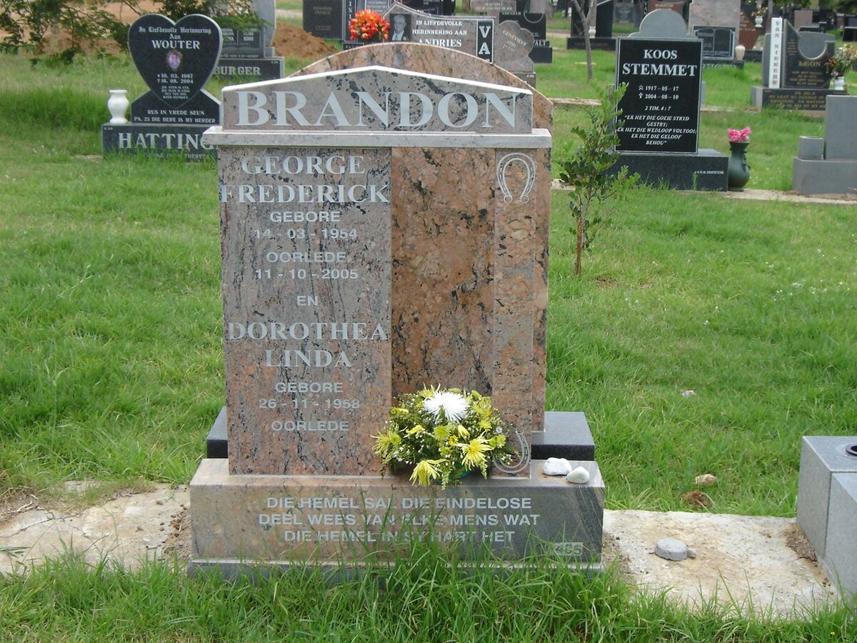 BRANDON George Frederick 1954-2005 &amp; Dorothea Linda 1958-