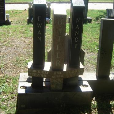 BUTLER Ewan 1924-1986 &amp; Nancy 1931-2005