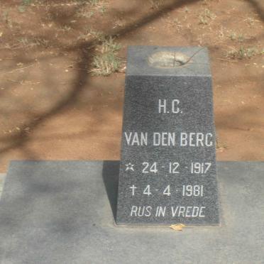 BERG H C VAN DEN