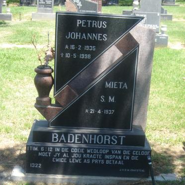 BADENHORST Petrus Johannes 1935-1998 &amp; Mieta S.M. 1937-