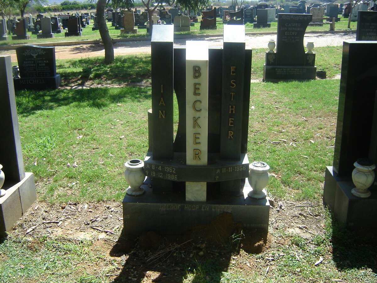 BECKER Ian 1952-1985 &amp; Esther 1956-