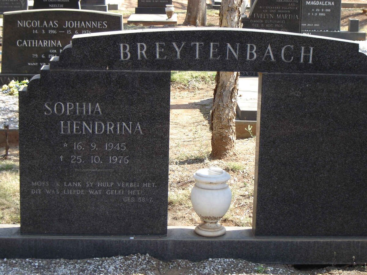 BREYTENBACH Sophia Hendrina