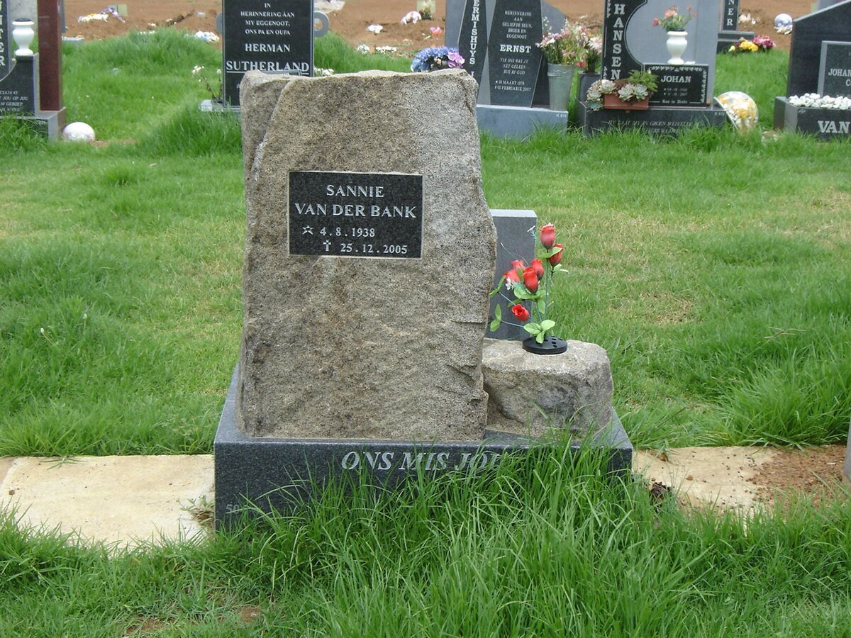 BANK Sannie, van der 1938-2005