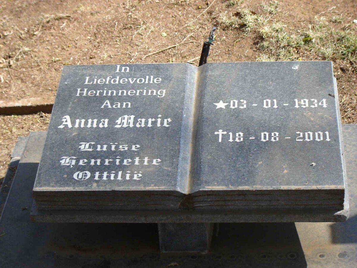 BEZUIDENHOUT Anna Marie Luise Henriette Ottilie