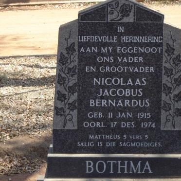 BOTHMA Nicolaas Jacobus Bernardus