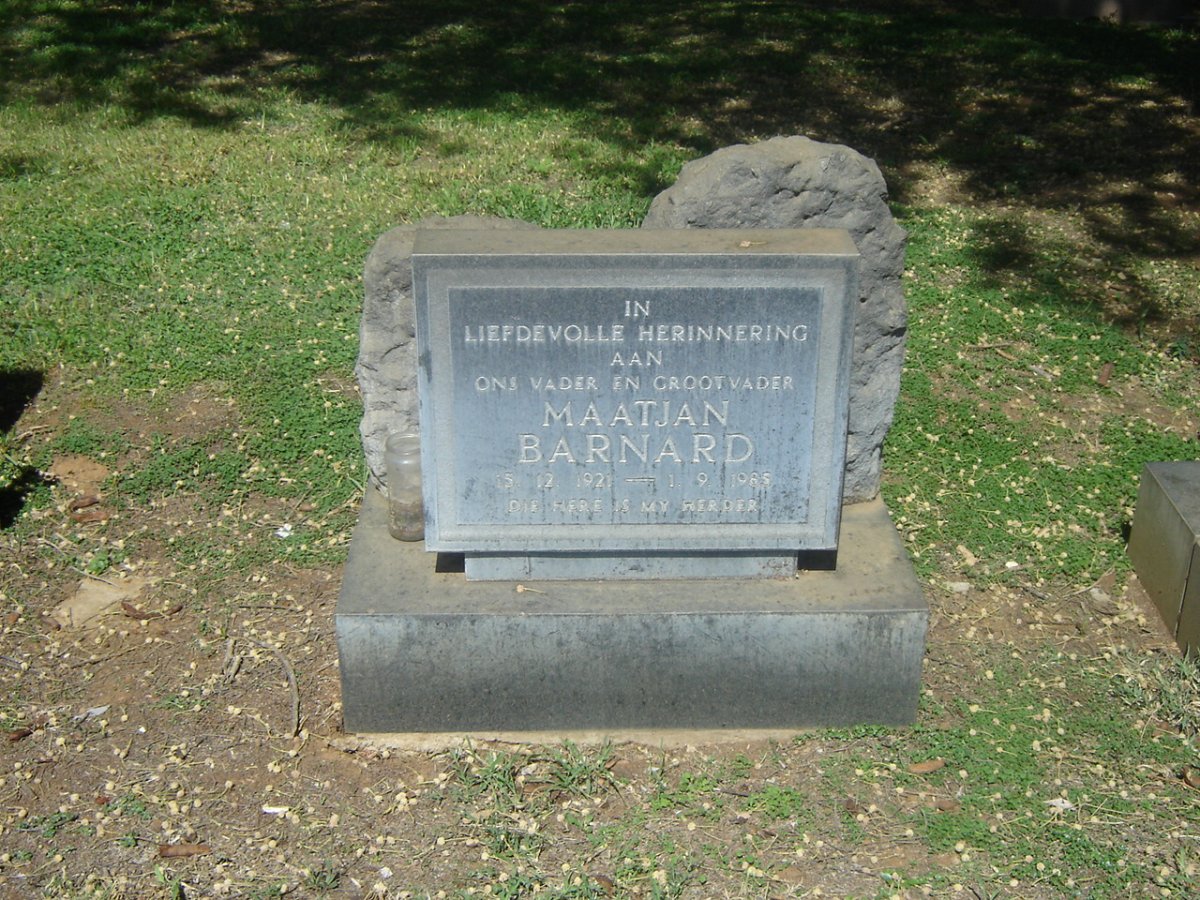 BARNARD Maatjan 1921-1985