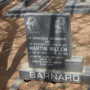 BARNARD Martin Willem 1940-1981