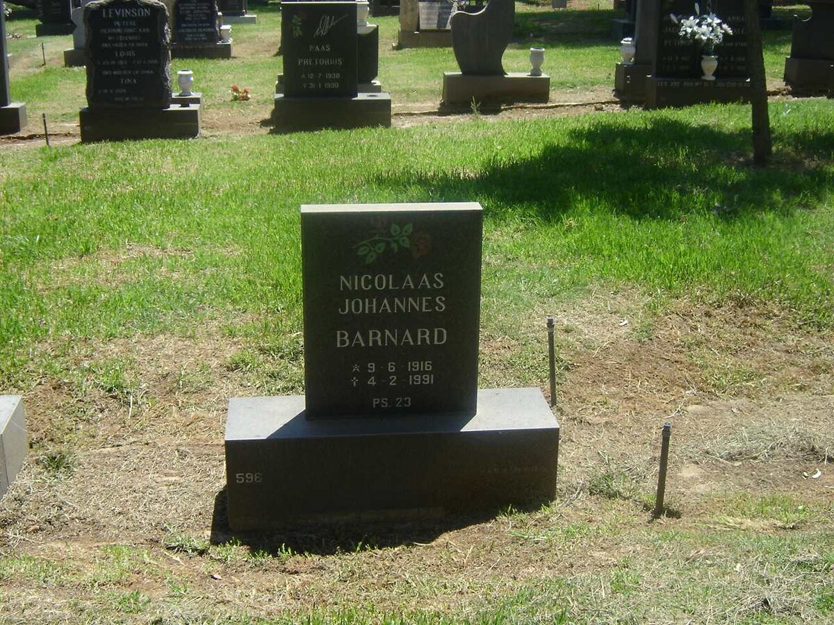 BARNARD Nicolaas Johannes 1916-1991