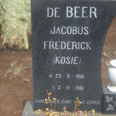 BEER Jacobus Frederick, de 1916-1981  