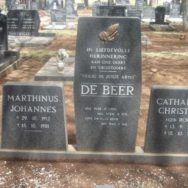 BEER Marthinus Johannes, de 1912-1981  &amp; Catharina Christina ROOS 1922-1981