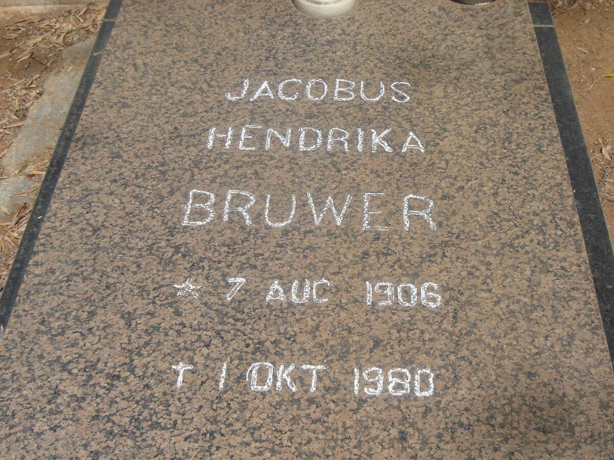 BRUWER Jacobus Hendrika 1906-1980