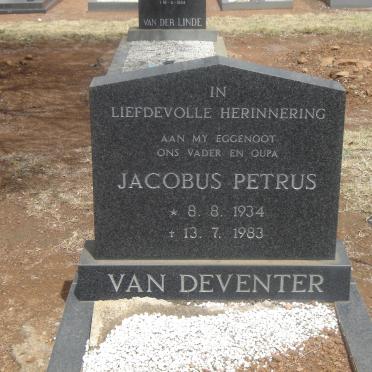 DEVENTER Jacobus Petrus, van 1934-1983