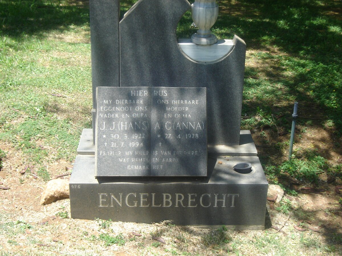 ENGELBRECHT J.J. 1922-1994 &amp; A.C. 1928-