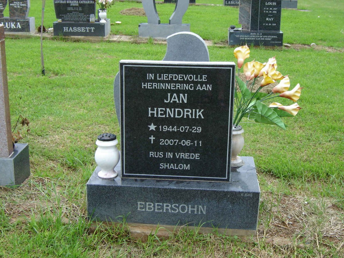 EBERSOHN Jan Hendrik 1944-2007