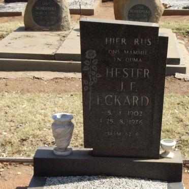 ECKARD Hester J E.