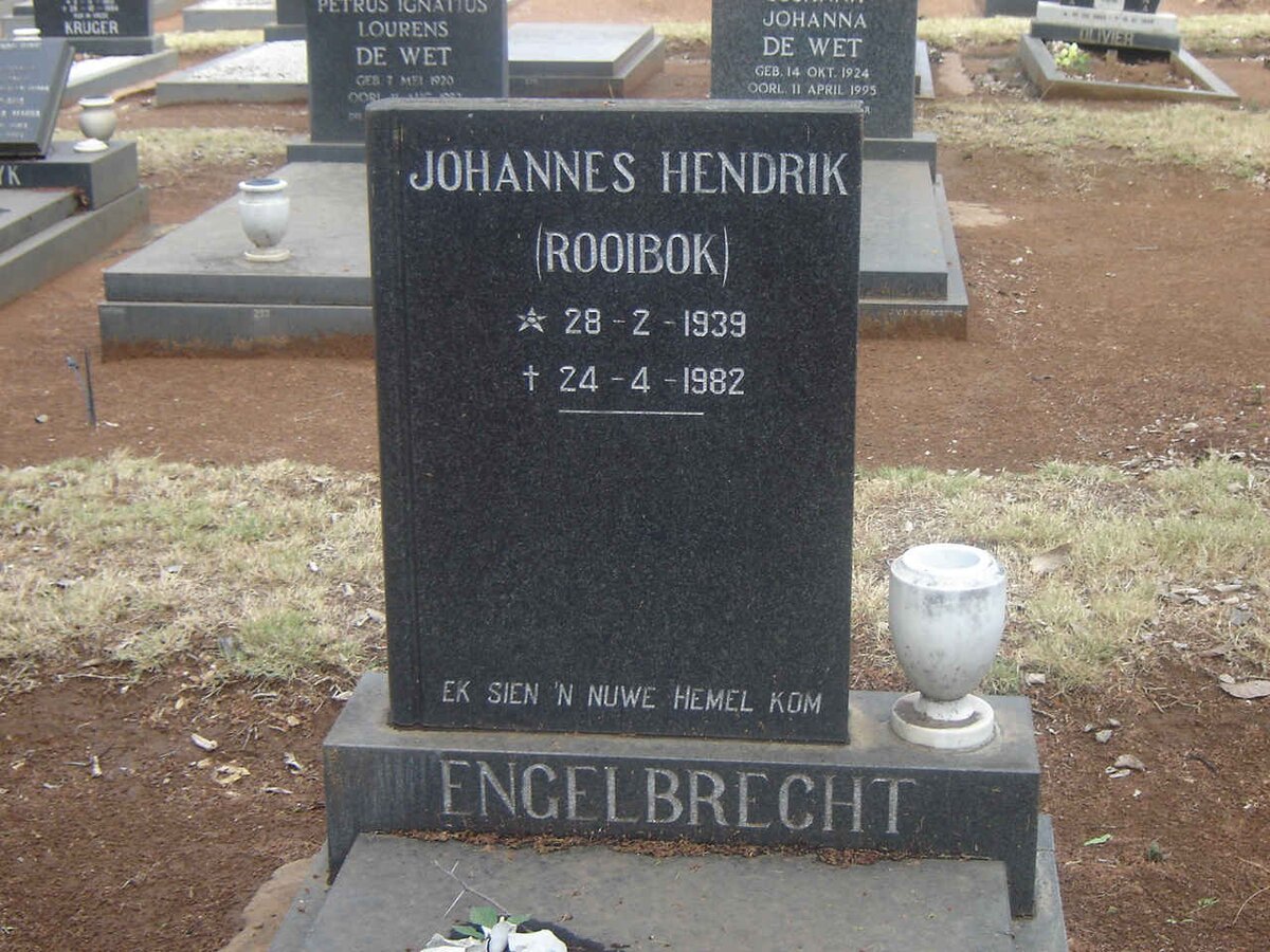 ENGELBRECHT Johannes Hendrik 1939-1982