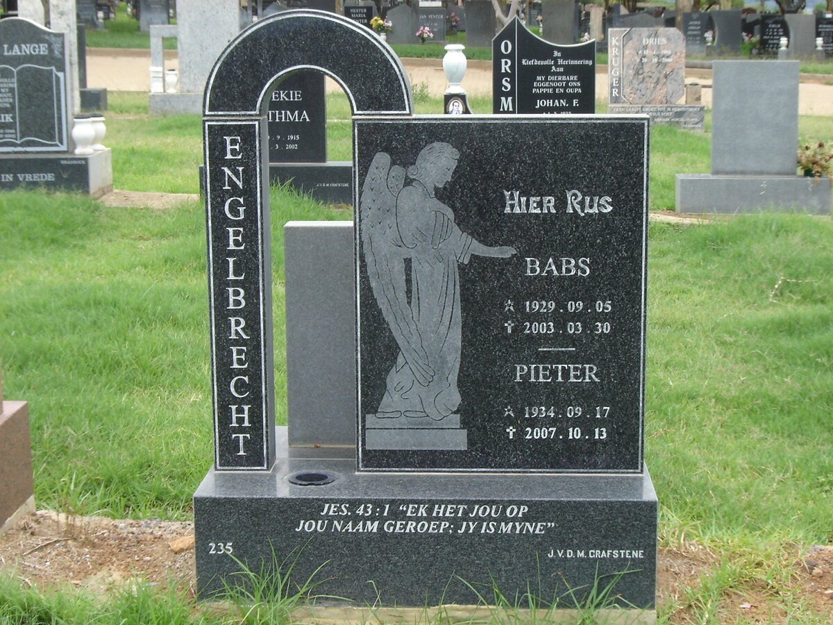 ENGELBRECHT Pieter 1934-2007 &amp; Babs 1929-2003