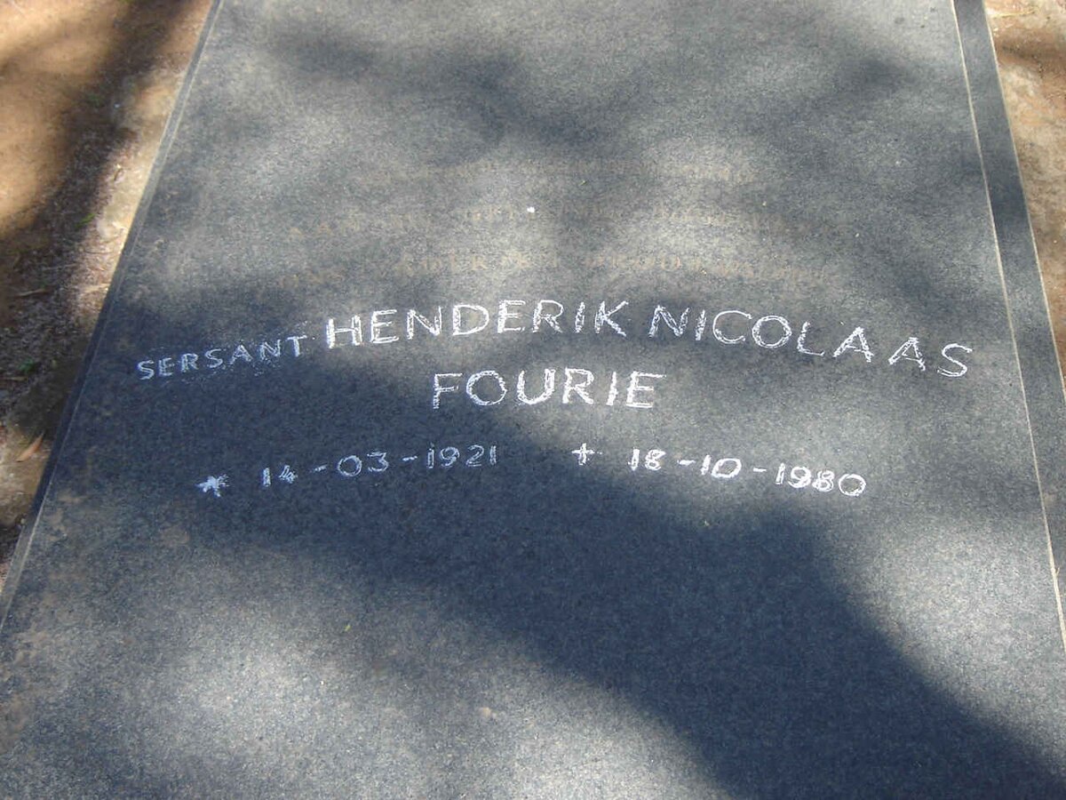FOURIE Hendrik Nicolaas 1921-1980