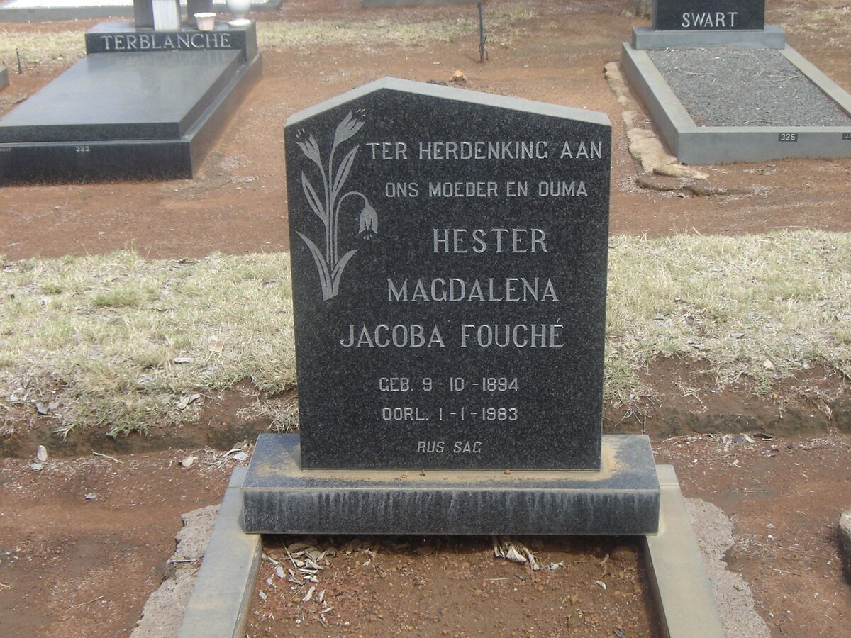 FOUCHE Hester Magdalena Jacoba 1894-1983