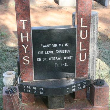 FOURIE Thys 1927-1993 & Lulu 1930-2016