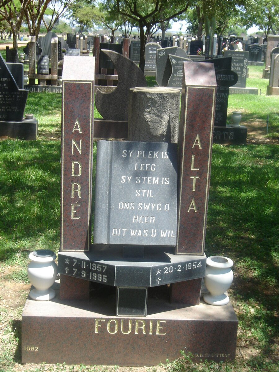 FOURIE Andre 1957-1995 &amp; Alta 1954-