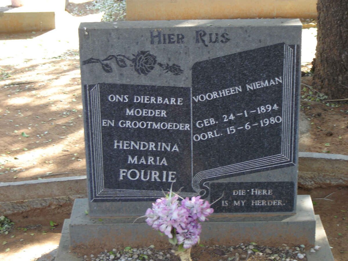 FOURIE Hendrina Maria.